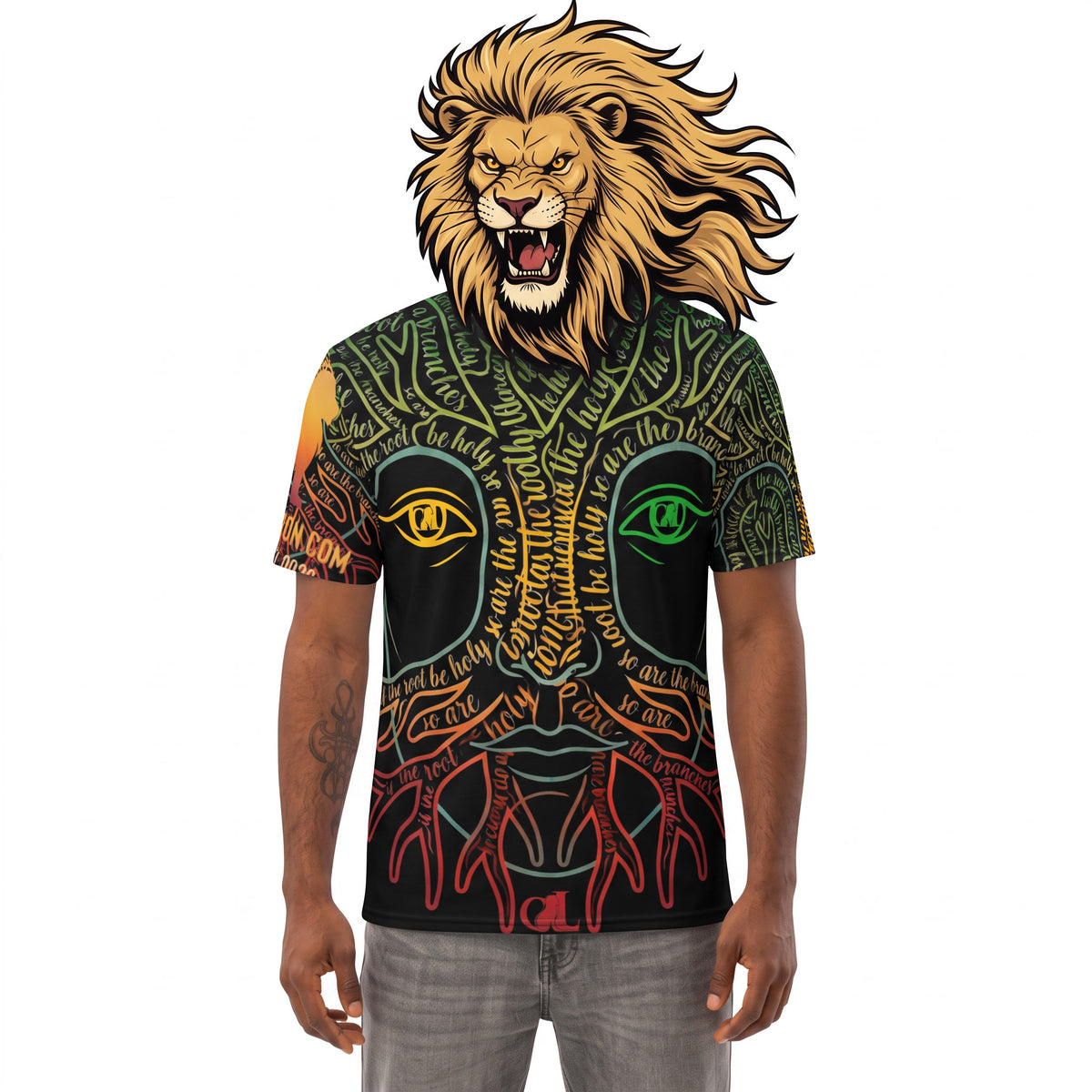 The Lion Roars — “If the Root Be Holy, So Are the Branches” | One Love Is Not Soft Allover Print Tee | Issue #1
