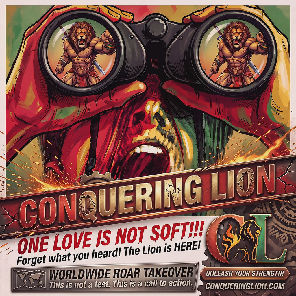 BEHOLD, THE LION IS HUR! — One Love Is Not Soft Fitted Tee | Issue #1