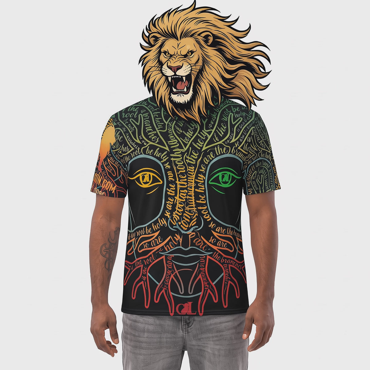 The Lion Roars — “If the Root Be Holy, So Are the Branches” | One Love Is Not Soft Allover Print Tee | Issue #1